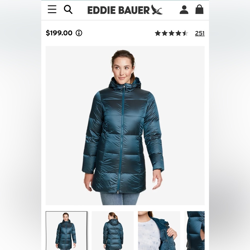 Eddie Bauer Luna Peak down puffer jacket